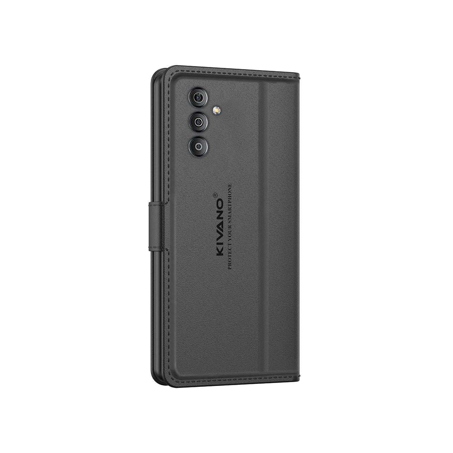 Leather Wallet Case for Samsung Galaxy F23 /Samsung Galaxy F13 4G / Samsung Galaxy M13 4G ?Stylish Flip Folio Cover with Card Holder, Stand-KIVANO LUXE - Aibex
